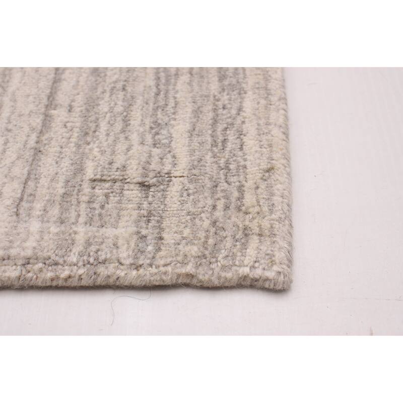 ECARPETGALLERY Hand Loomed Kashkuli Gabbeh Grey Wool Rug - 7'8 x 10'0
