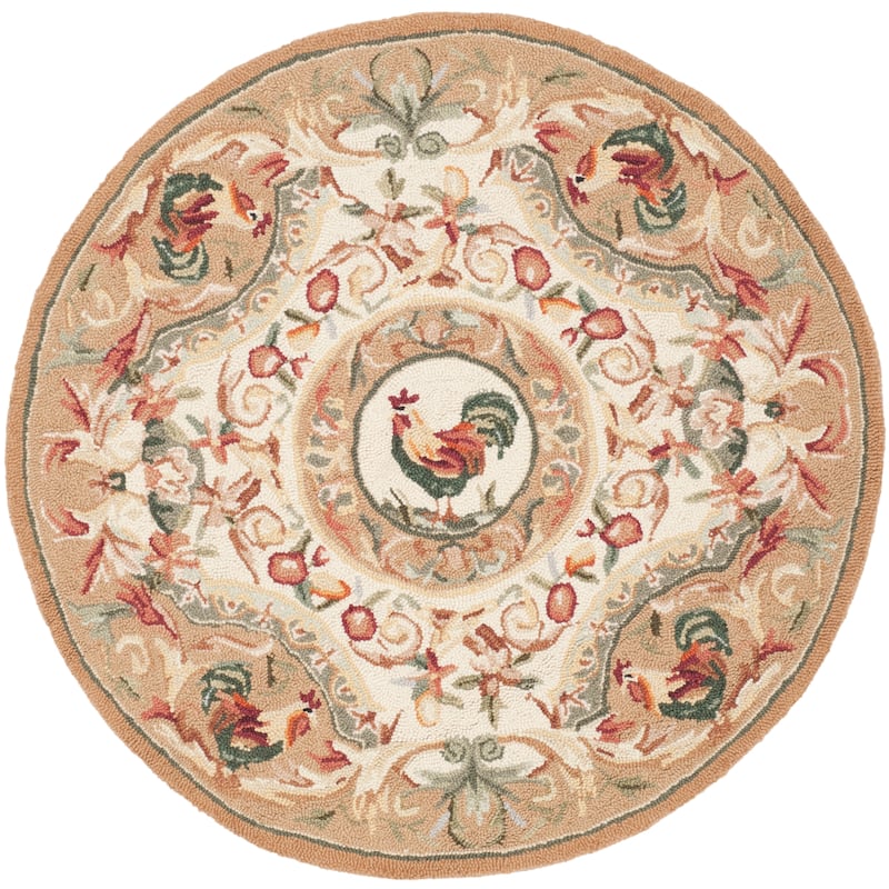 SAFAVIEH Handmade Chelsea Myranda French Country Rooster Wool Rug