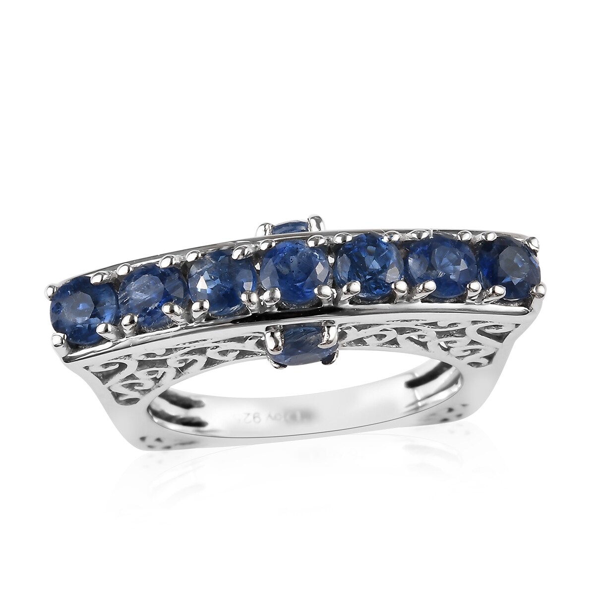 Shop Platinum Over 925 Sterling Silver Kyanite Ring Engagement Ct 2 On Sale Overstock 31862973