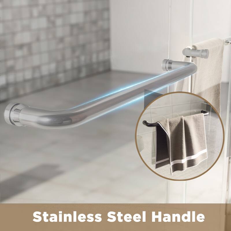 Premium Double Sliding Shower Door with Tempered Glass and Aluminum Frame for Stylish Bathrooms