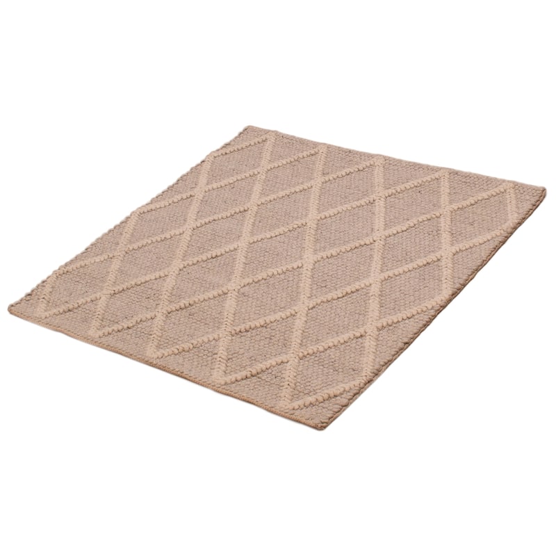 ECARPETGALLERY Braid weave Sienna Grey Wool Rug - 4'1 x 3'10