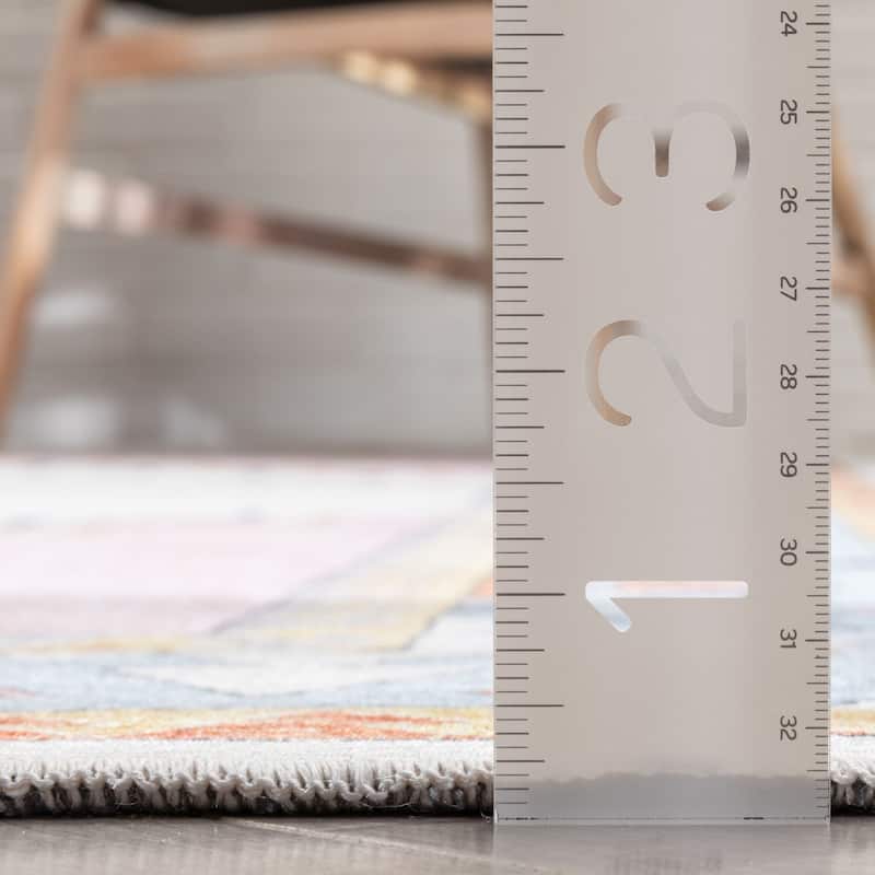 Well Woven Kids Rugs Ethnic Soft Medallion Machine Washable Area Rug