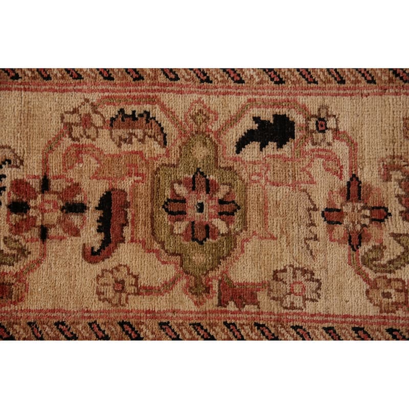 Hand Knotted Oriental 100% Wool Carpet Traditional All-Over Black Peshawar Area Rug - 10' 0'' X 7' 10''
