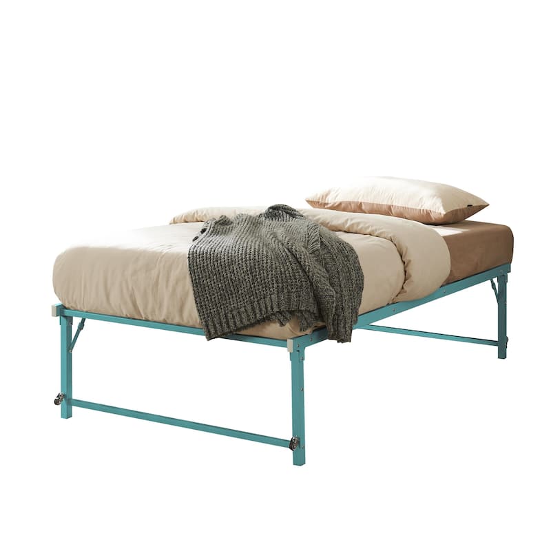 Amara Metal Lift-Up Trundle Bed with Wheels