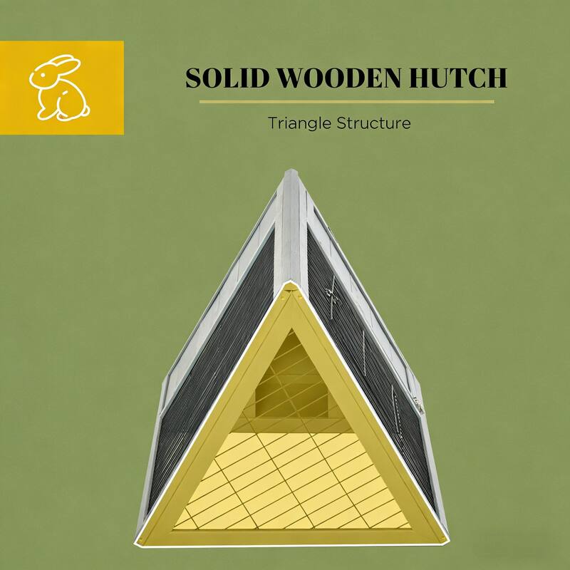 Small Animal Cage Rabbit Hutch,A-Frame Wooden Pet House