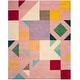 preview thumbnail 10 of 11, SAFAVIEH Handmade Fifth Avenue Candida Mid-Century Modern Wool Rug 10' x 14' - Pink/Multi - Rectangle
