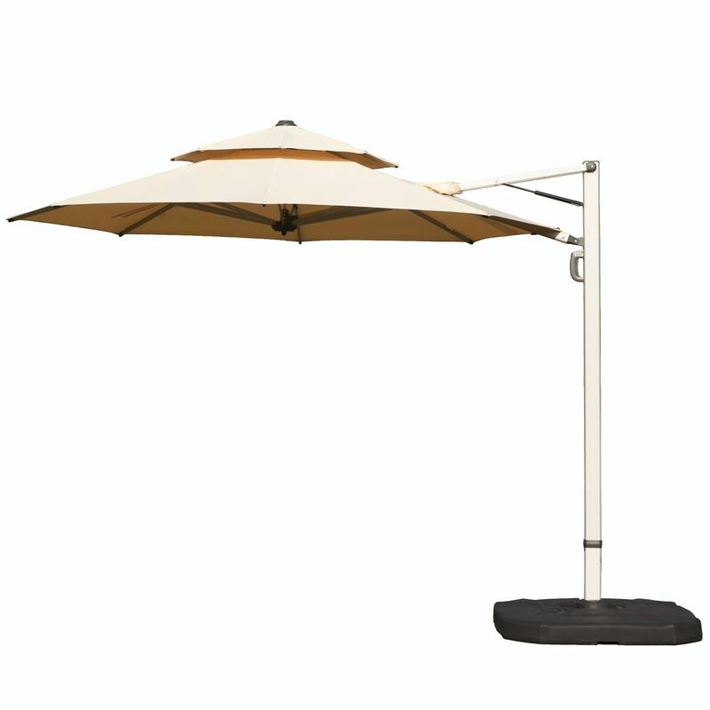 Aluminum Patio Umbrella - 360° Rotation, Hydraulic Lift