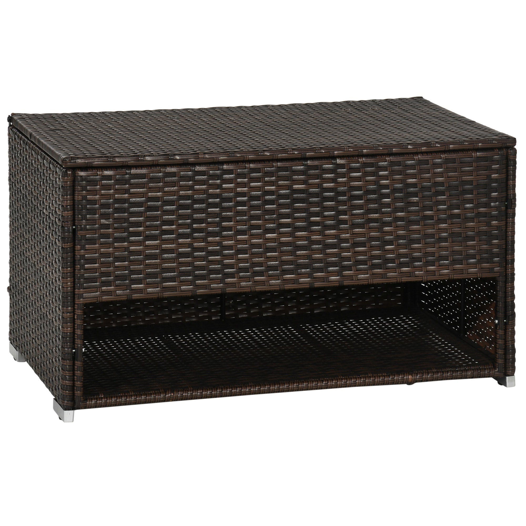 Outsunny rattan storage 2025 bench