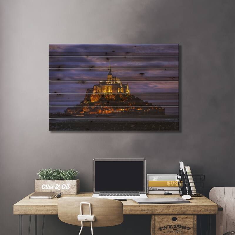 Saint Michel Print On Wood by Sergio Lanza - Multi-Color