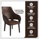 preview thumbnail 3 of 63, Vivara Set of 2 Leather Dining Chair with Padded Seat - Mid-Century Arm Chair for Home Office Bar & Kitchen