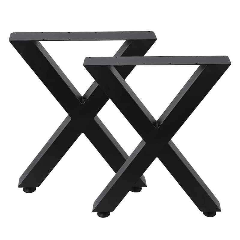 X-Shape Heavy Duty Metal Table Legs Set of 2