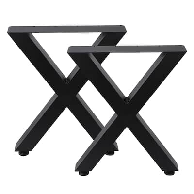 X-Shape Heavy Duty Metal Table Legs Set of 2