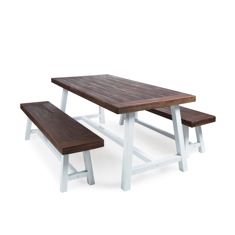 Carlisle Acacia Outdoor 3-piece Dining Set by Christopher Knight Home