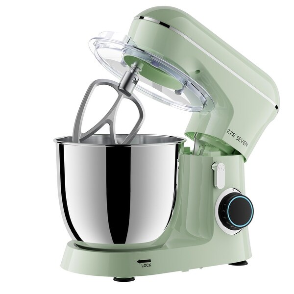 Stand Mixer Dough Mixer Bread Mixer Cake Mixer with Bowl SS 5.5 qt 600W Copper Motor Kitchen Electric Standing Mixer Green