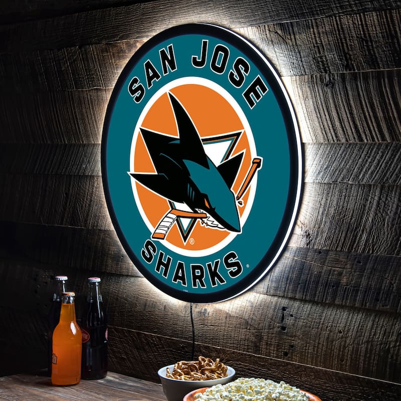 San Jose Sharks LED Lighted Sign - Clear
