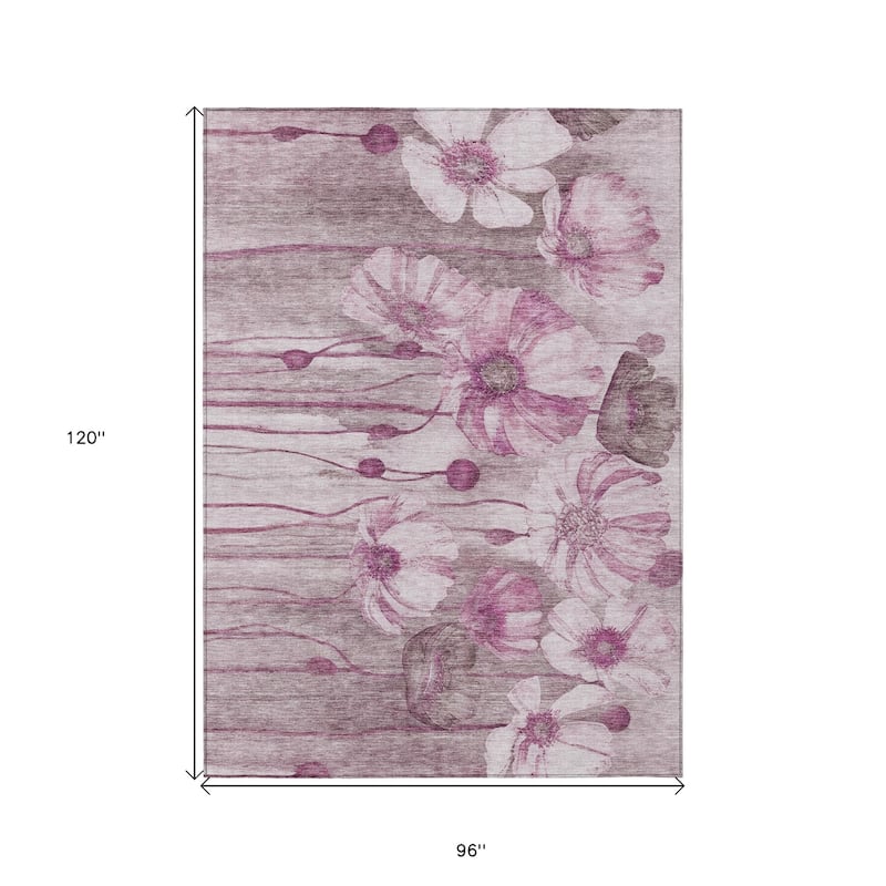 HomeRoots Floral Transitional Rectangle Outdoor Rug