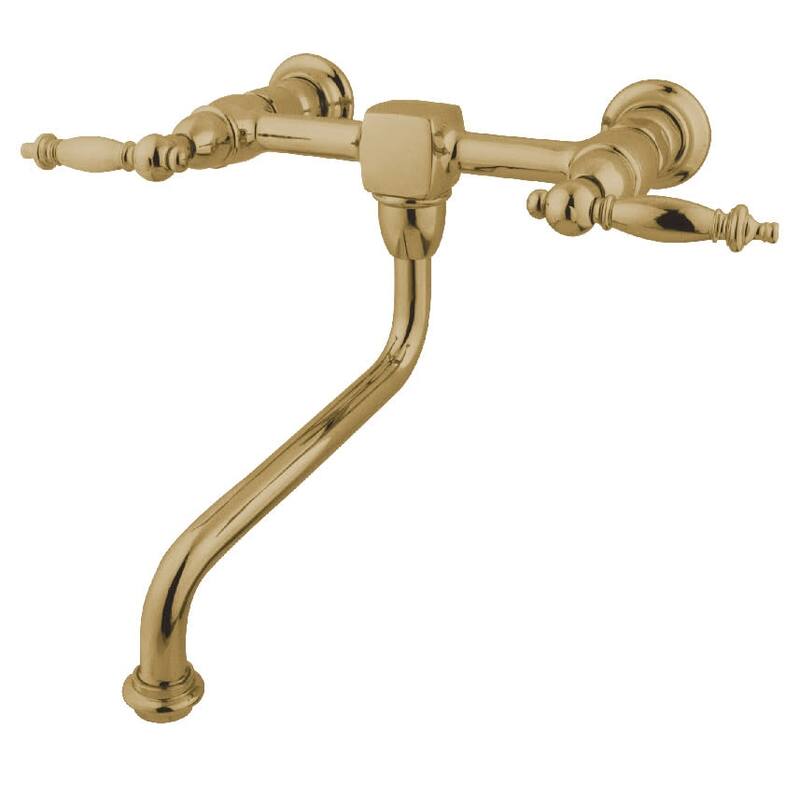 Kingston Brass Heritage 1.2 GPM Wall Mounted Bridge Bathroom Faucet