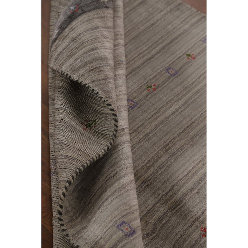 Hand Knotted Oriental 100% Wool Carpet Tribal Tribal Multi-Colored Gabbeh Area Rug - 5' 11'' X 4' 1''
