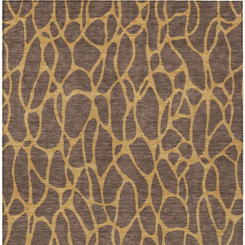 HomeRoots Geometric Transitional Rectangle Outdoor Rug