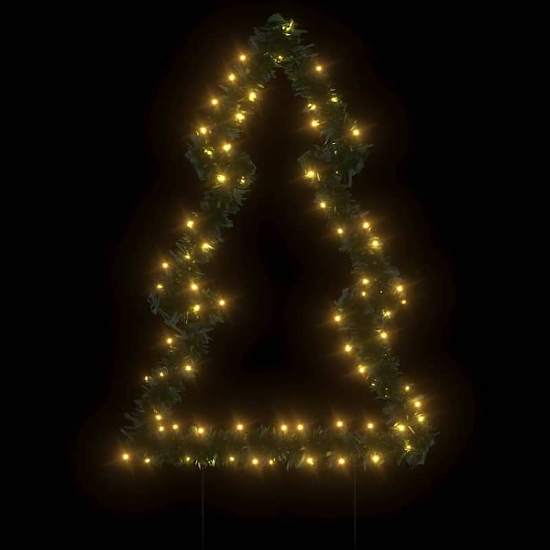 vidaXL Christmas Light Decoration with Spikes Tree 80 LEDs 23.6"