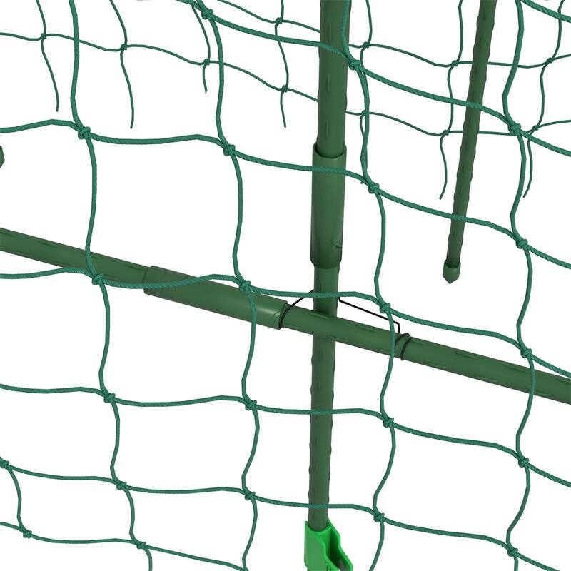 Green Steel Arch Trellis for Climbing Plants with Adjustable Design - 17" W x 71.75" D x 72" H