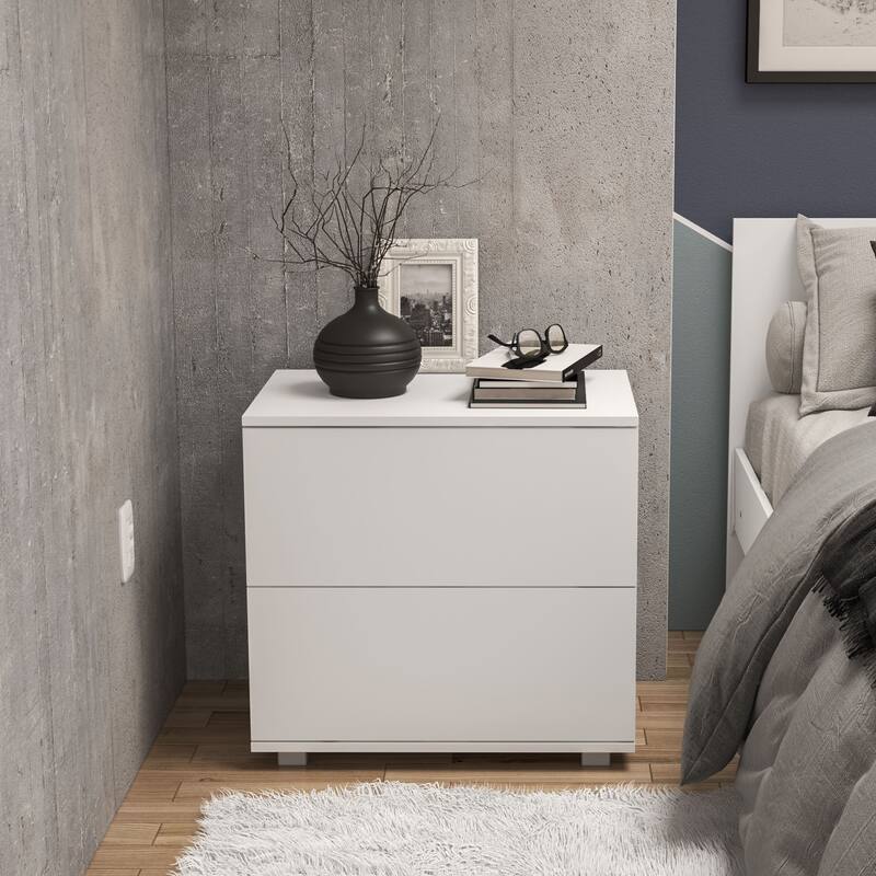 Polifurniture Madison Modern 2 Drawer Nightstand