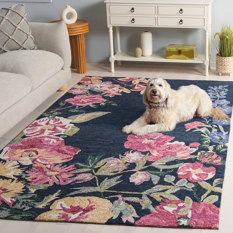 SAFAVIEH Handmade Jardin Felismina Floral Wool Rug