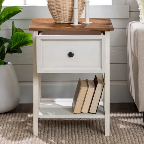 Middlebrook Solid Wood 19-inch 1-Drawer Side Table