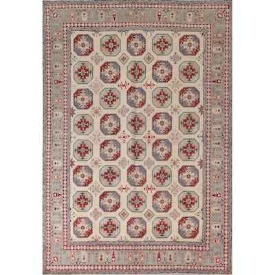 All-Over Kazak Oriental Area Rug Handmade Wool Carpet - 8'3" x 11'3"