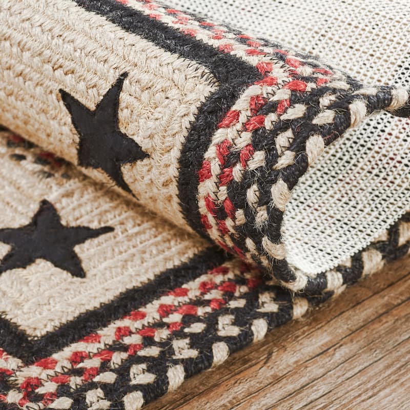 Colonial Star Jute Rug Rect w/ Pad 27x48 - 27" x 48" Rectangle