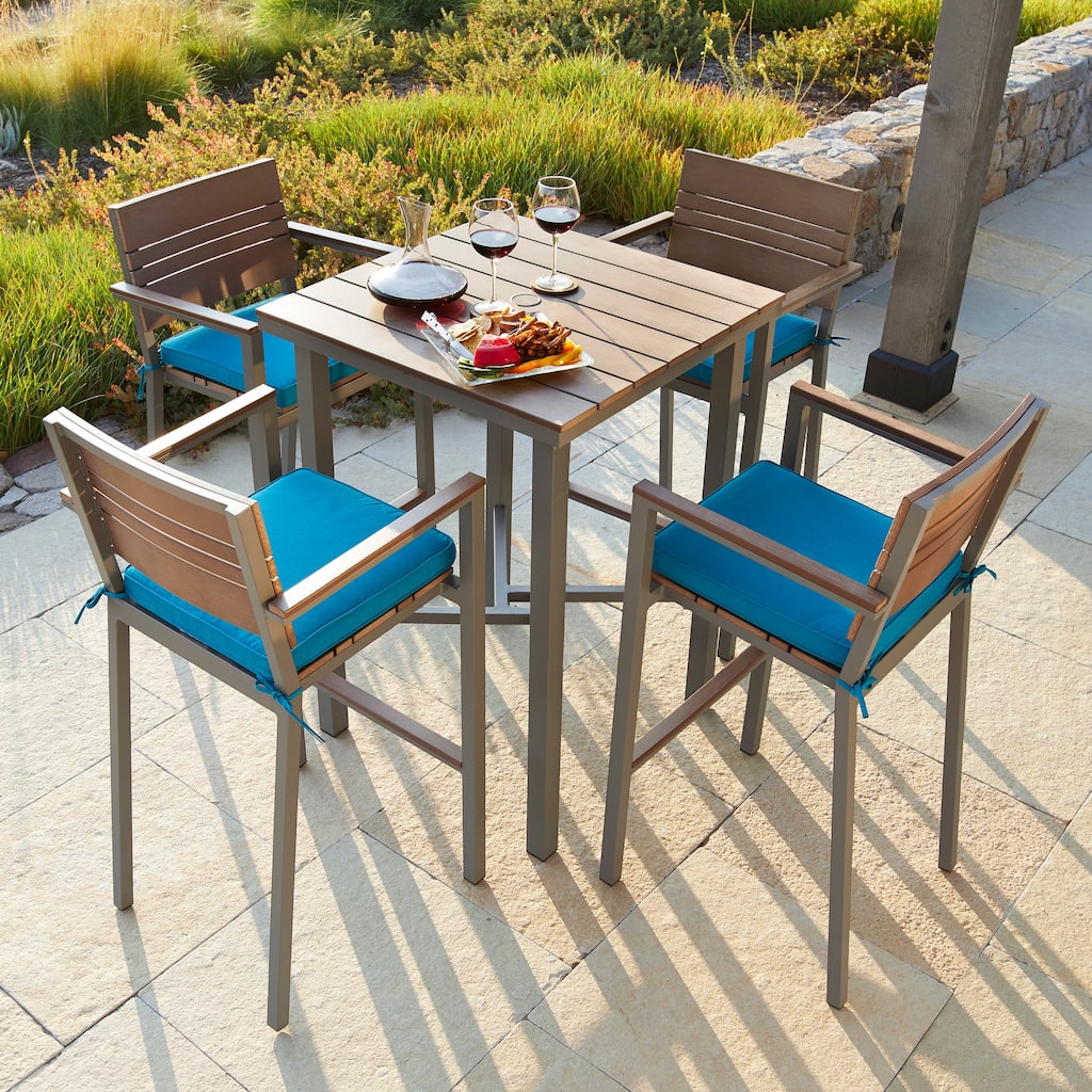 Corvus Jasmine Outdoor 5-piece Bar Set with Sunbrella Cushions