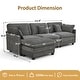 preview thumbnail 31 of 66, MCombo 111.8'' Modular Sectional Sofa Couch with Reversible Ottoman for Living Room, L Shaped Sofa, FSC Certified