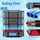 preview thumbnail 7 of 8, Gymax 55'' Mini Trampoline for Kids w/ Safety Enclosure Net & Seamless