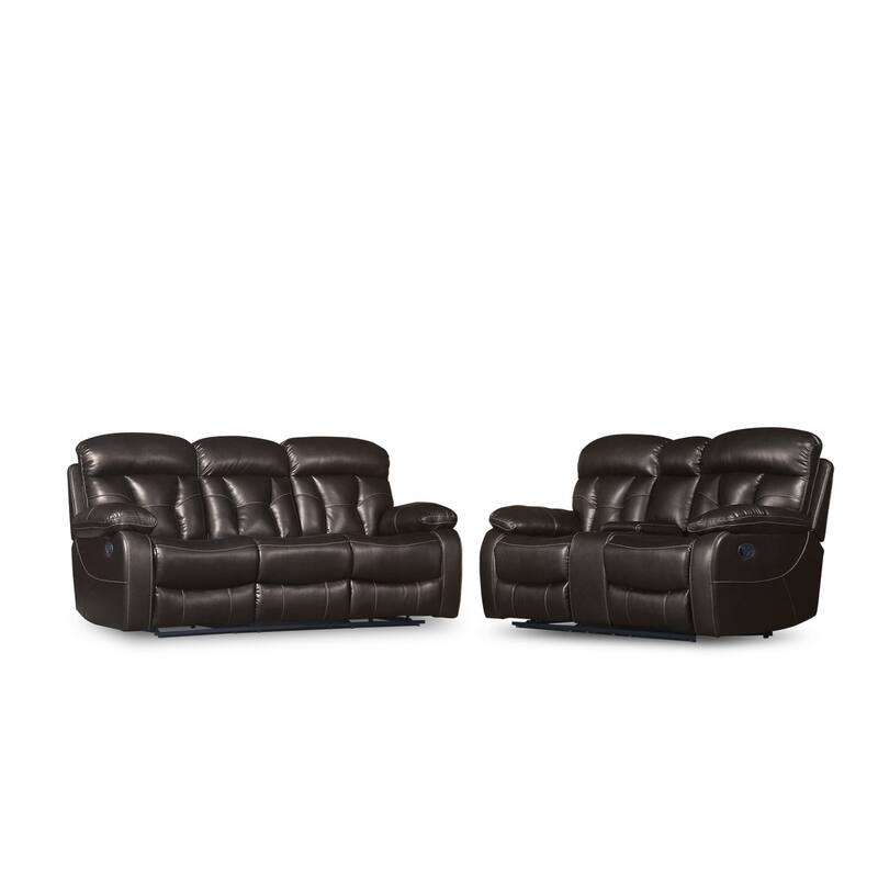Nessa Brown Reclining Love Seat