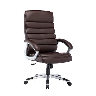 Porthos Home Neils Executive Office Chair, PU Leather, Roller Wheels