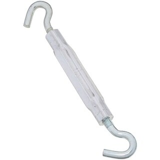 Tenditore A Vite Con Ganci In Acciaio Zincato - Stanley National Hardware 2174BC, 5/40,6 X 22,9 Cm, Corpo In Alluminio Estruso, Per Cavi E Fili, Regolabile A Mano O Con Chiave