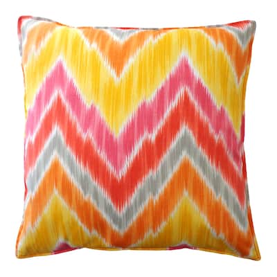 Jiti Outdoor Waterproof Sunbrella Multicolor & Contemporary Chevron Zig Zag Square Throw Pillows Cushions for Pool Patio Chair