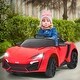 preview thumbnail 25 of 42, 12V 2.4G RC Electric Vehicle with Lights - 46" x 28.5" x 19" (L x W x H) Red