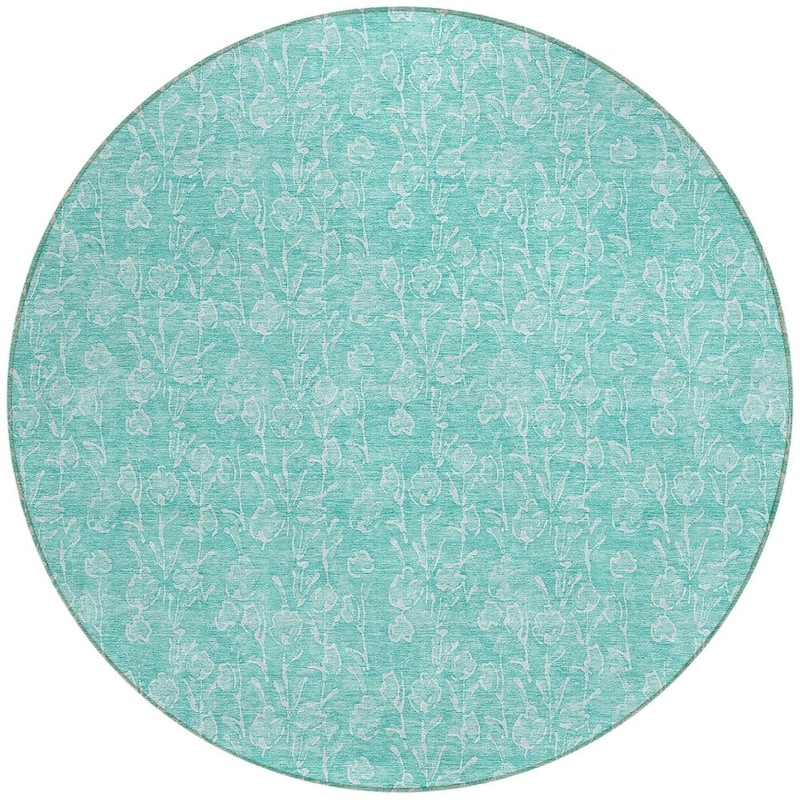 HomeRoots Floral Transitional Rectangle Outdoor Rug