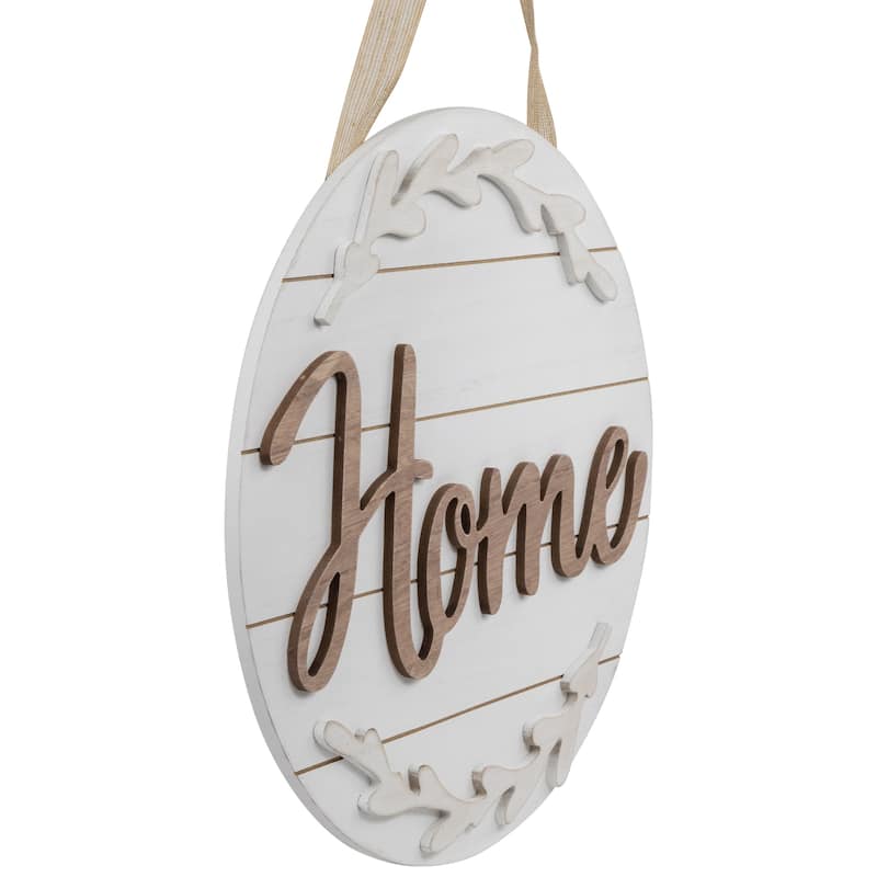 15.75" Home Daily Branches Wooden Wall Sign