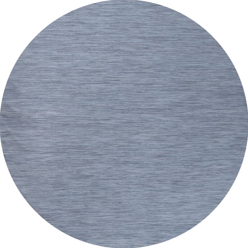 JONATHAN Y Bo Modern Flatweave Solid Area Rug - 6' Round - Blue