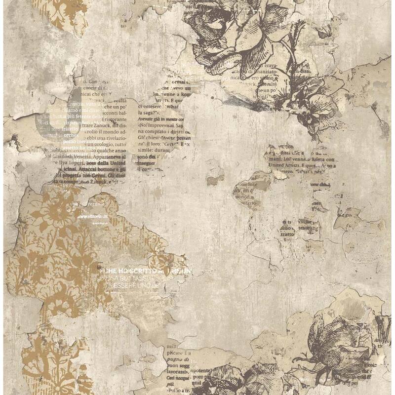 Seabrook Designs Terica Abstract Script Unpasted Wallpaper