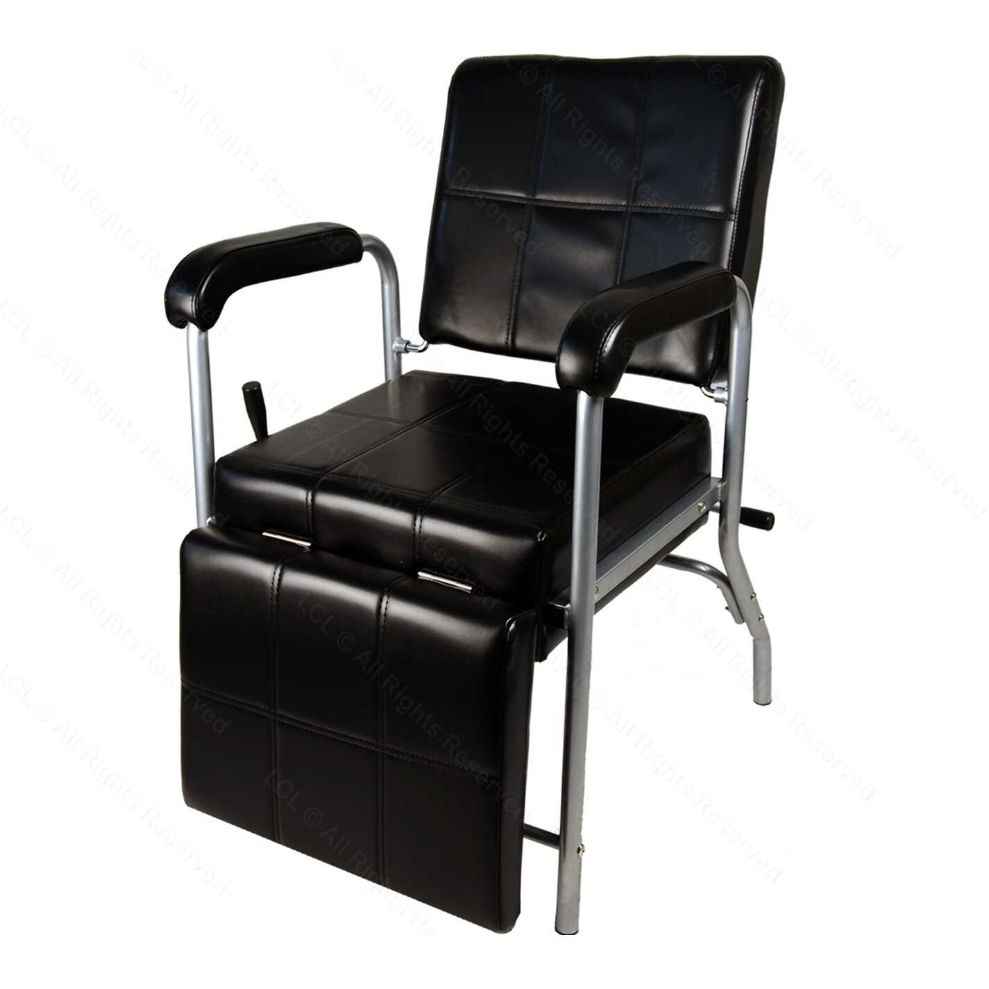 Lcl Beauty Black Deluxe Reclining Shampoo Chair With Leg Rest Overstock 12934580