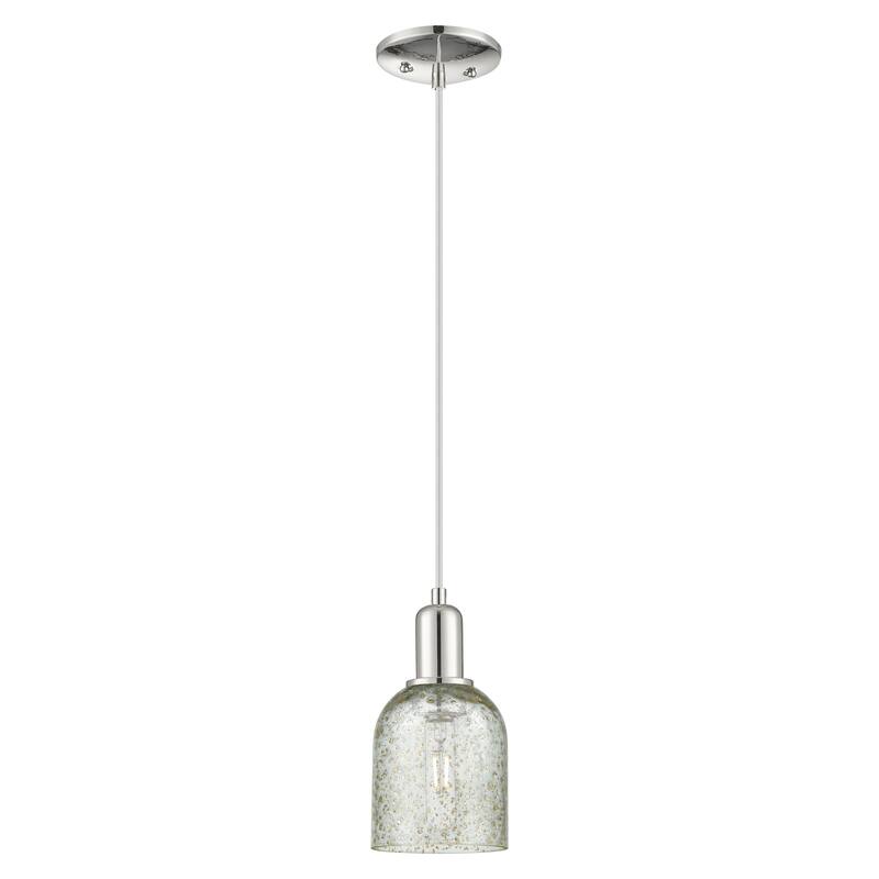 Innovations Lighting Endless Possibilities Arcadia - Caledonia - 1 Light 5" Cord Hung Mini Pendant - Polished Nickel/Mica