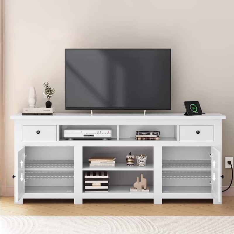 Farmhouse TV Stand Storage Drawer for TVs Up to 80" - 73 inches