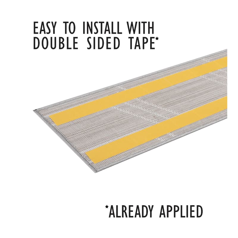 SUSSEXHOME Plaza Collection Stair Treads 100% Polypropylene 9" x 28"