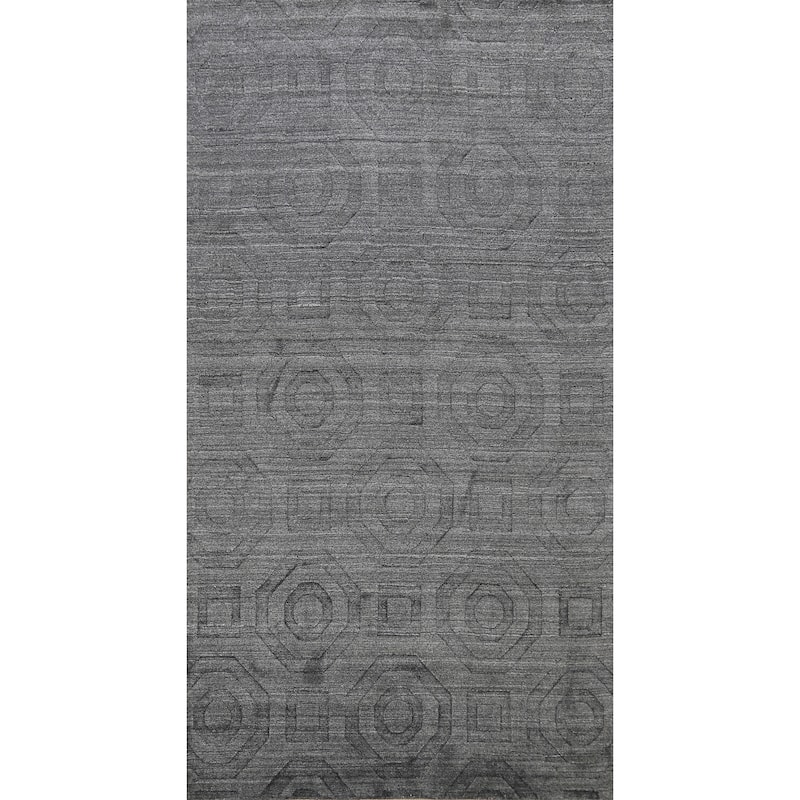 Geometric Oriental Modern Gabbeh Wool Area Rug Handmade Carpet - 4'11" x 7'8"