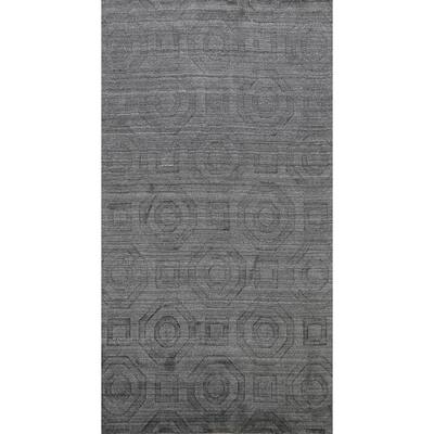 Geometric Oriental Modern Gabbeh Wool Area Rug Handmade Carpet - 4'11" x 7'8"