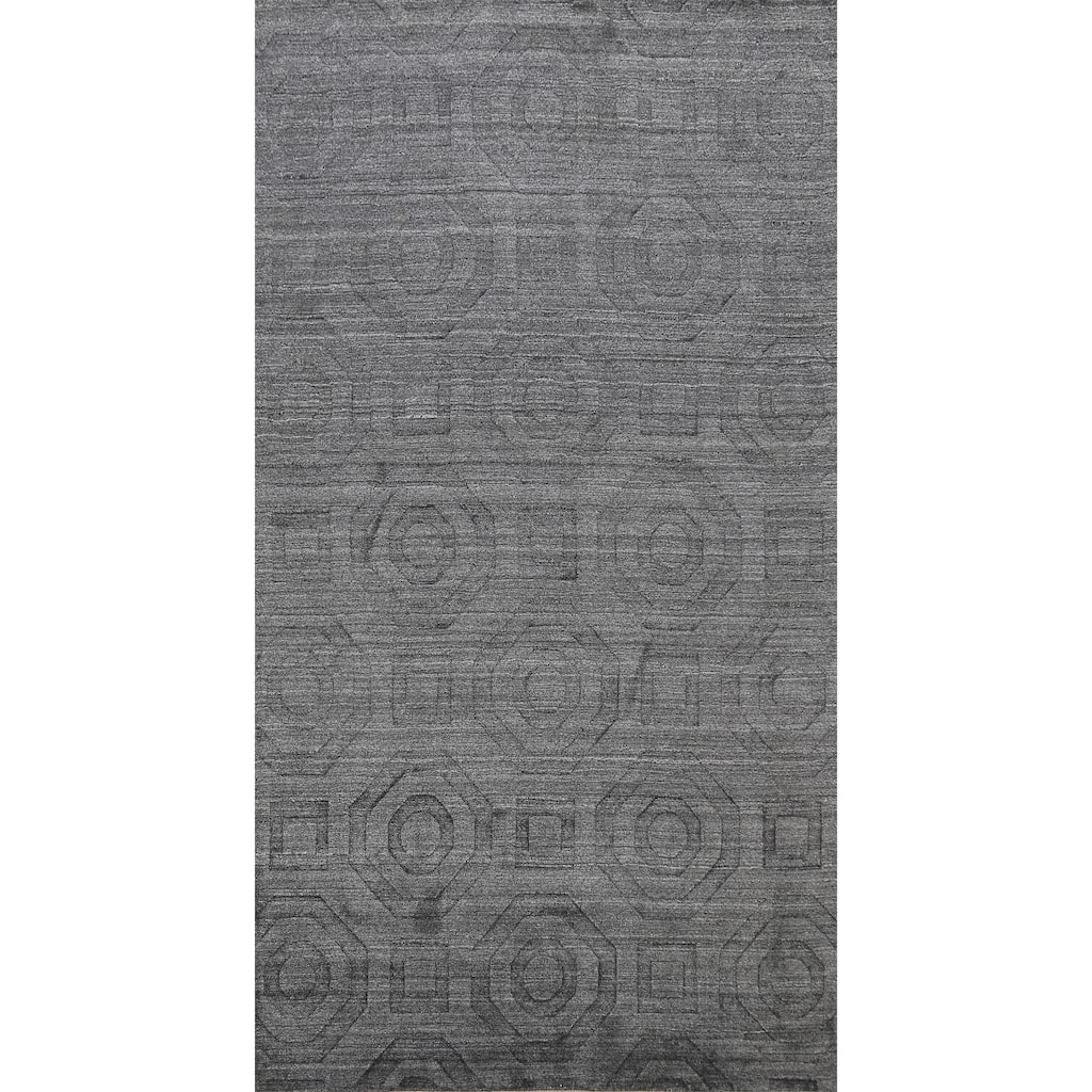 Geometric Oriental Modern Gabbeh Wool Area Rug Handmade Carpet - 4'11" x 7'8"