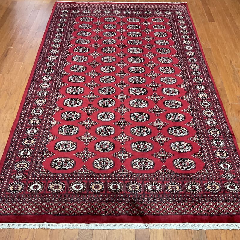 HERAT ORIENTAL Hand-knotted Prince Bokhara Wool Rug - 5'2 x 8'3